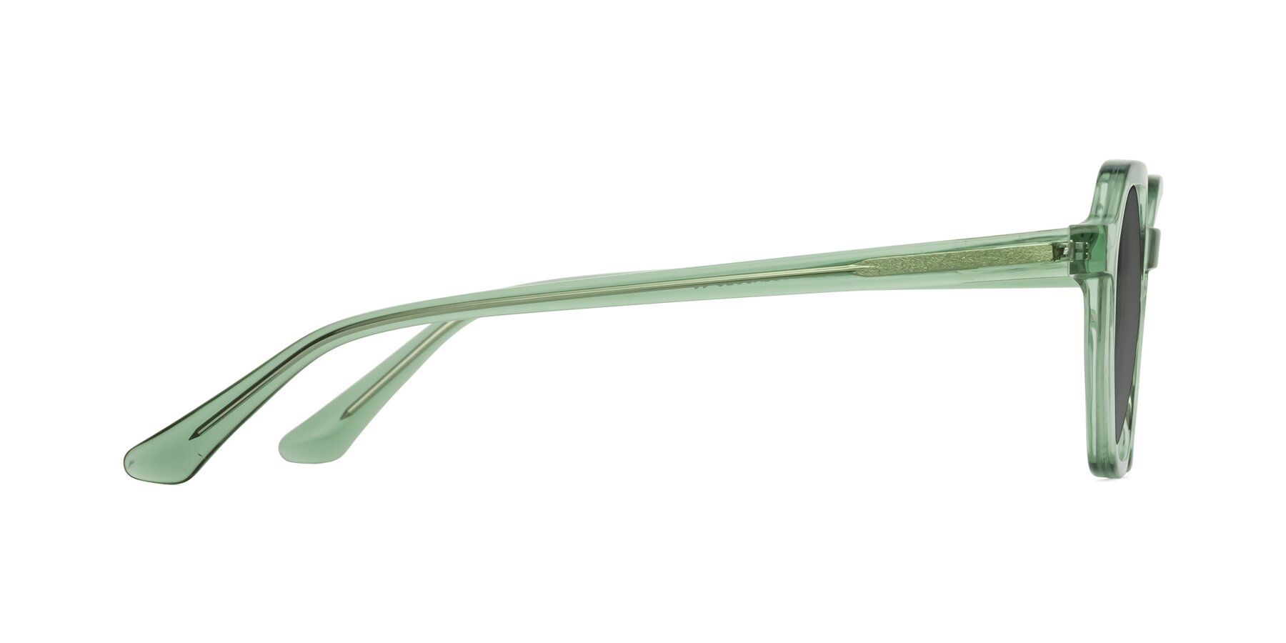 Side of Lucian in Light Green with Medium Gray Tinted Lenses