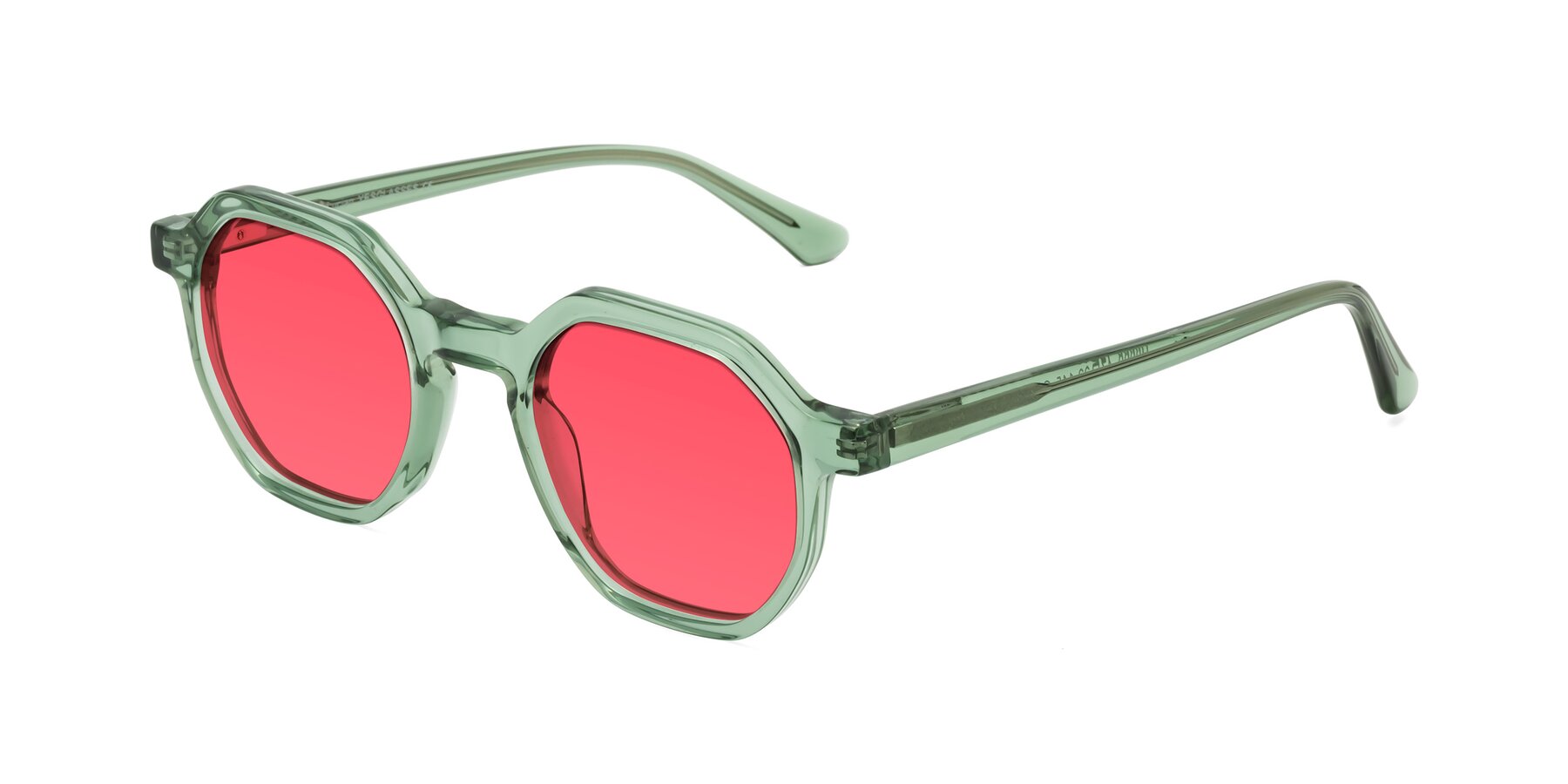 Angle of Lucian in Light Green with Red Tinted Lenses