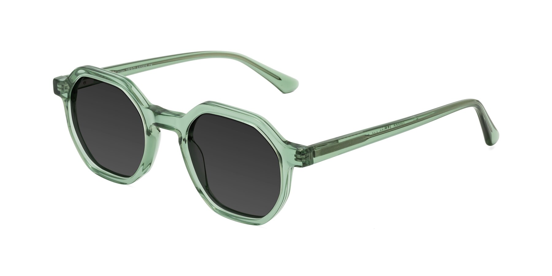 Angle of Lucian in Light Green with Gray Tinted Lenses