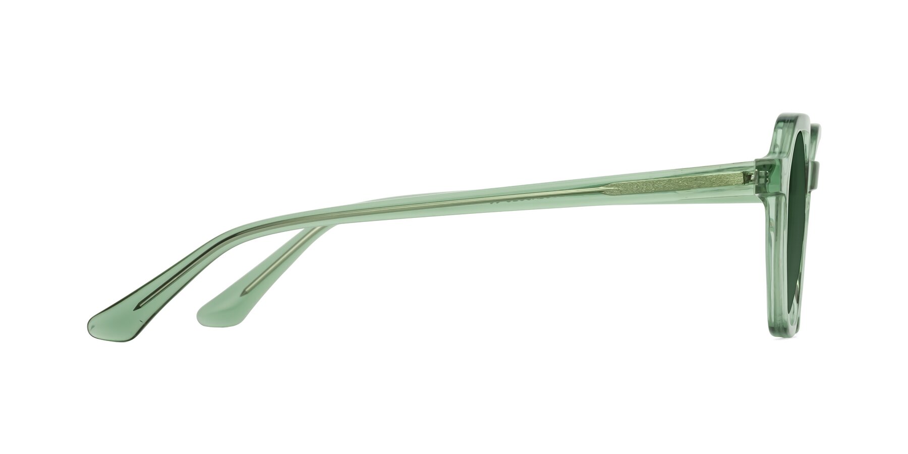 Side of Lucian in Light Green with Green Tinted Lenses