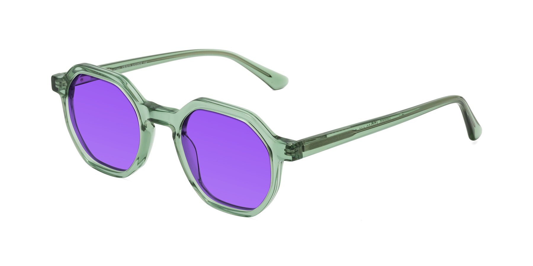 Angle of Lucian in Light Green with Purple Tinted Lenses