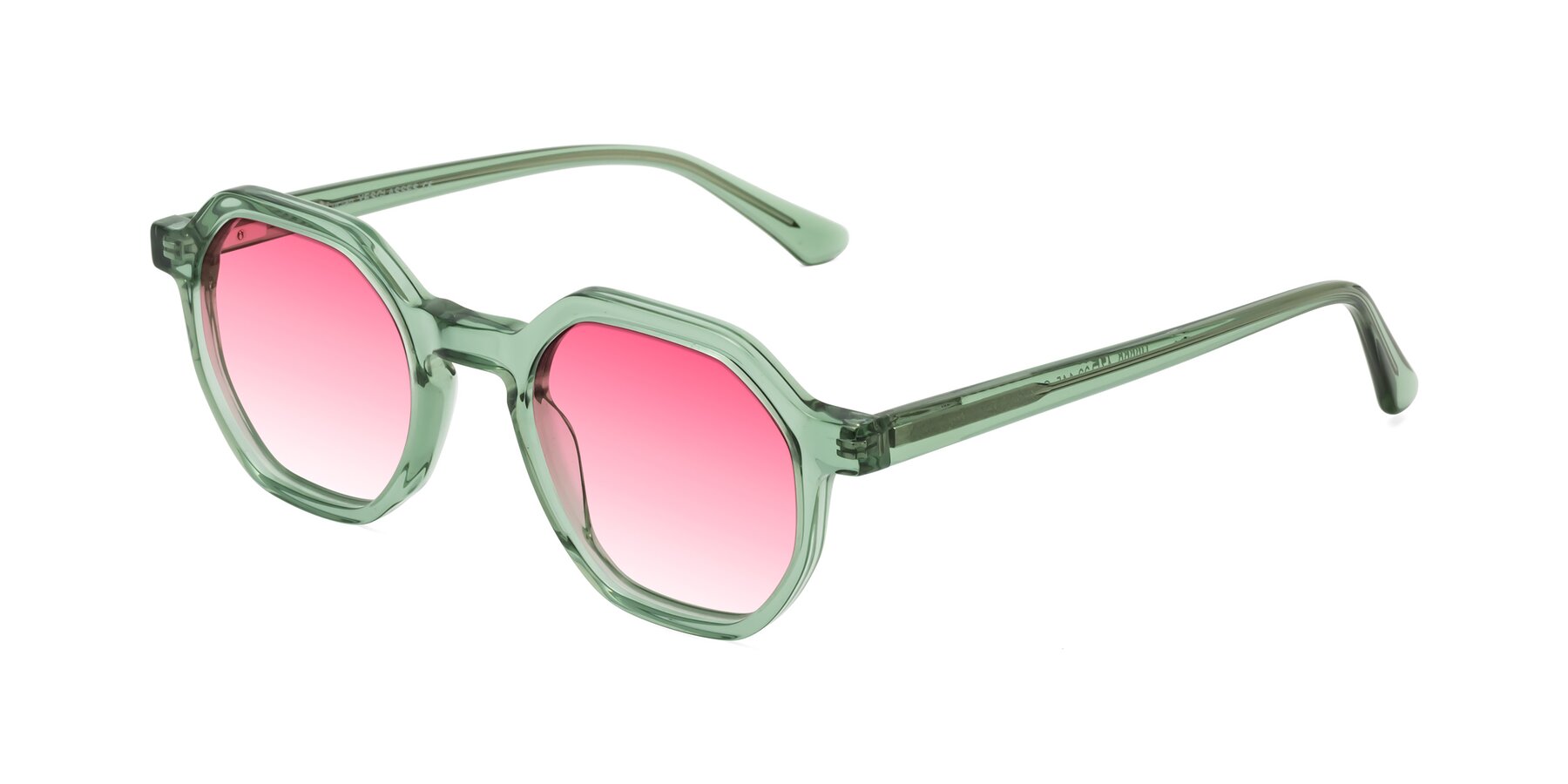 Angle of Lucian in Light Green with Pink Gradient Lenses