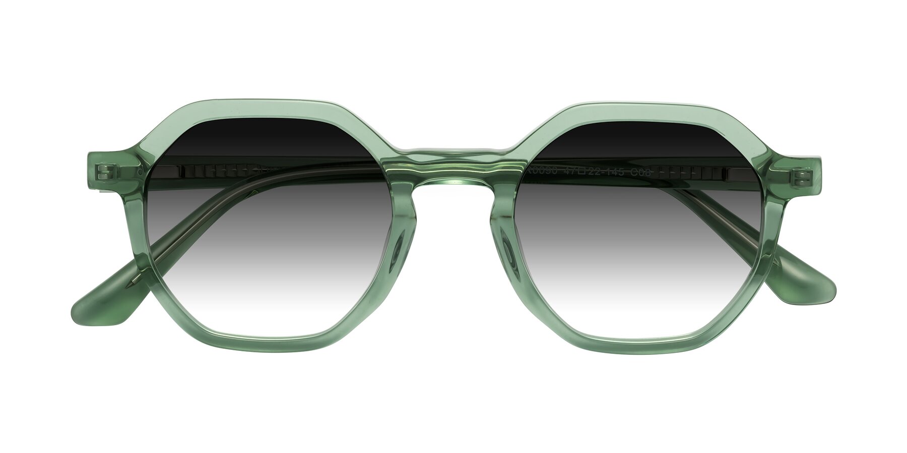 Folded Front of Lucian in Light Green with Gray Gradient Lenses