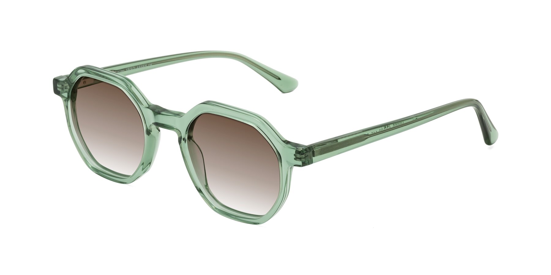 Angle of Lucian in Light Green with Brown Gradient Lenses