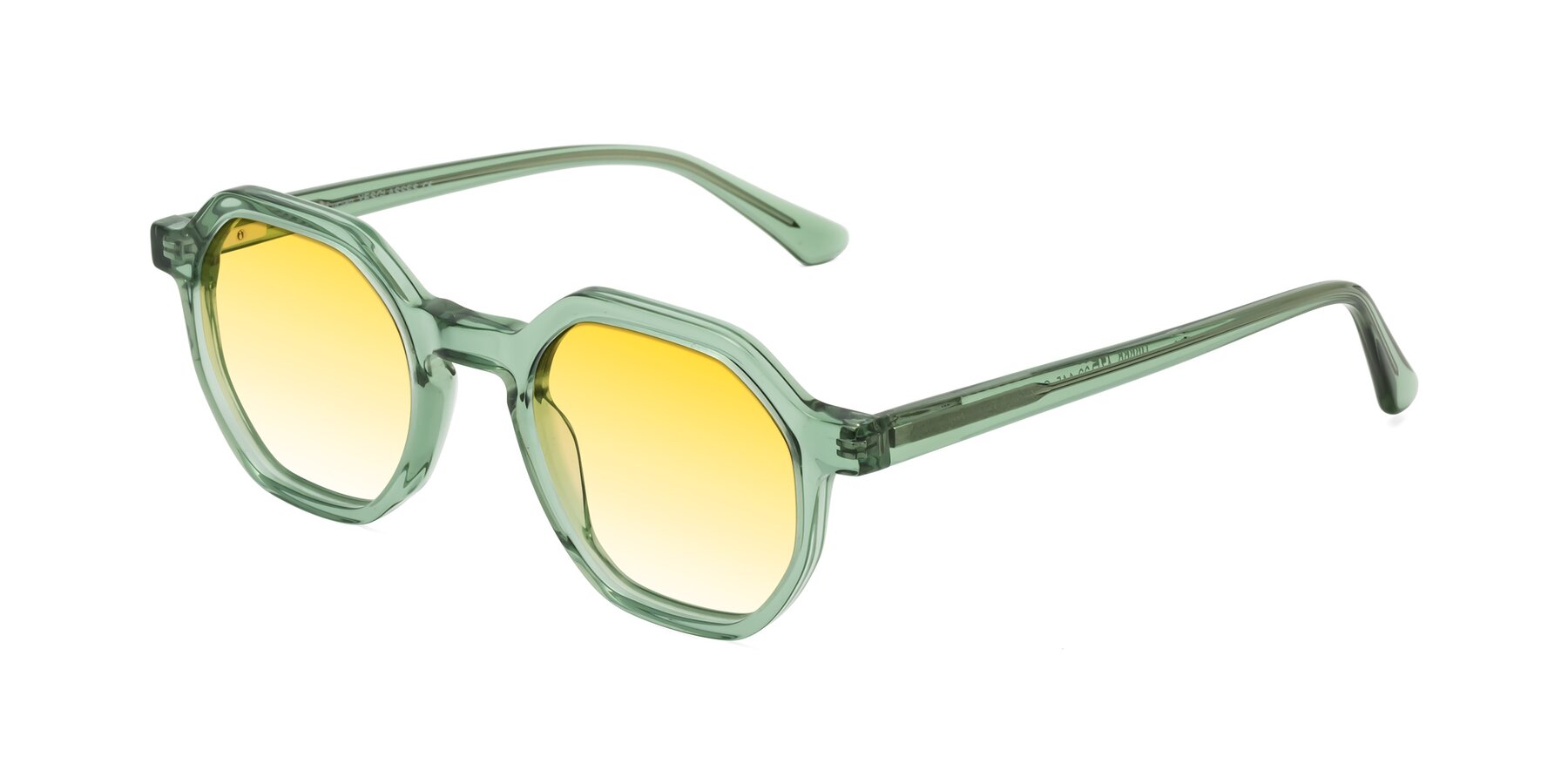 Angle of Lucian in Light Green with Yellow Gradient Lenses