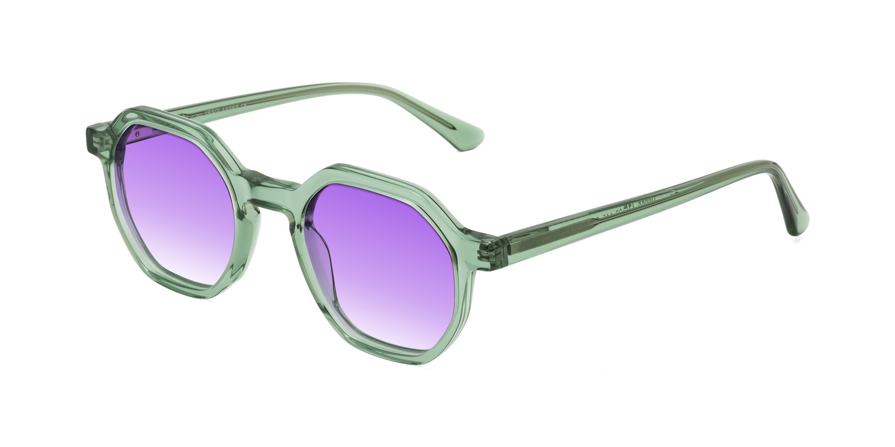 Angle of Lucian in Light Green with Purple Gradient Lenses