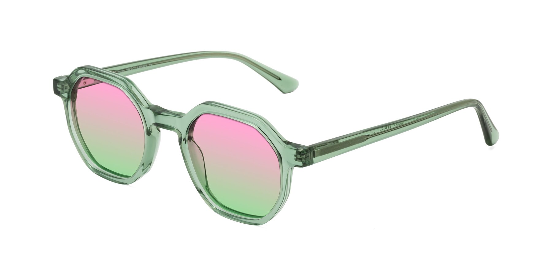 Angle of Lucian in Light Green with Pink / Green Gradient Lenses