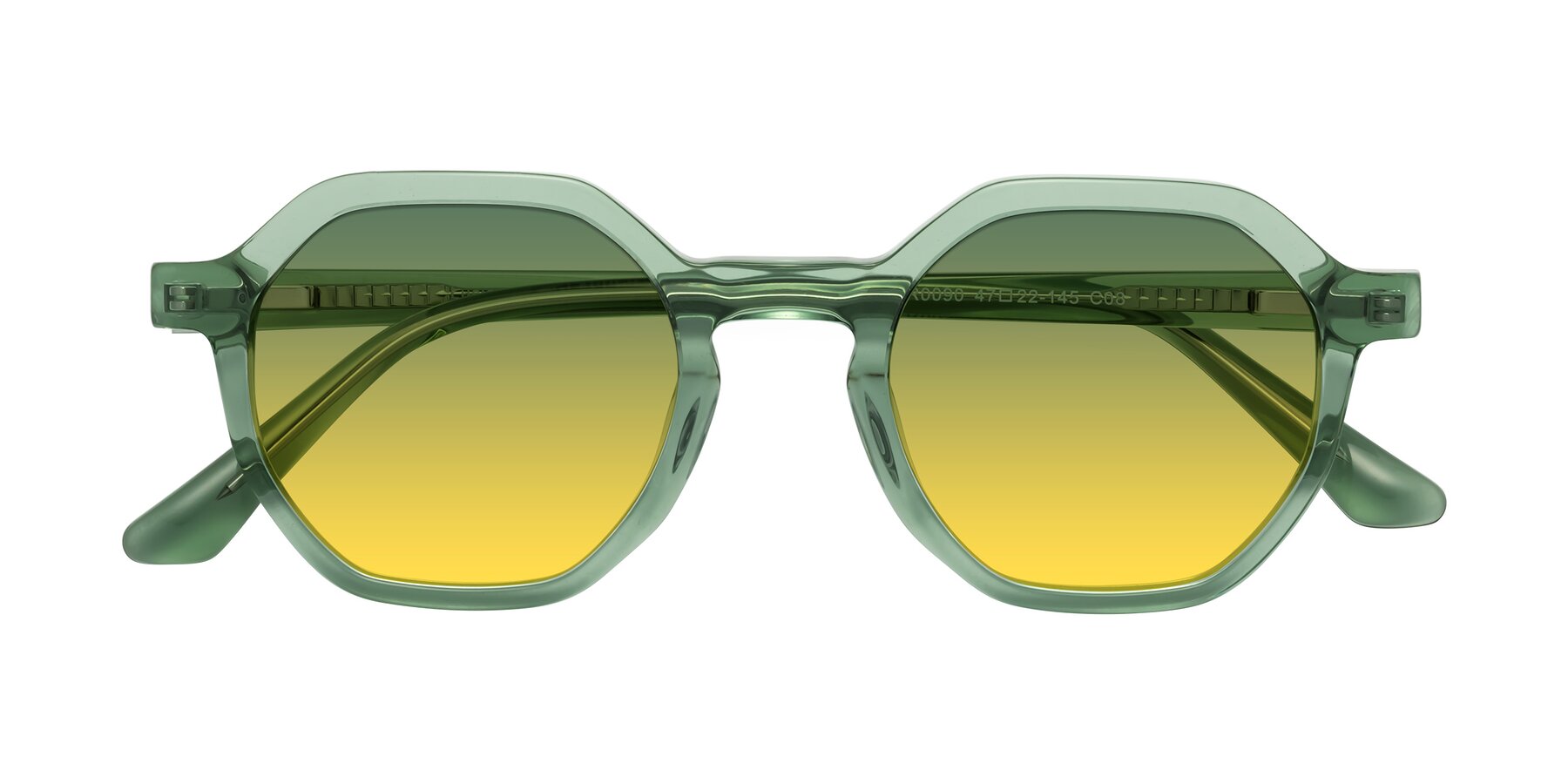 Folded Front of Lucian in Light Green with Green / Yellow Gradient Lenses