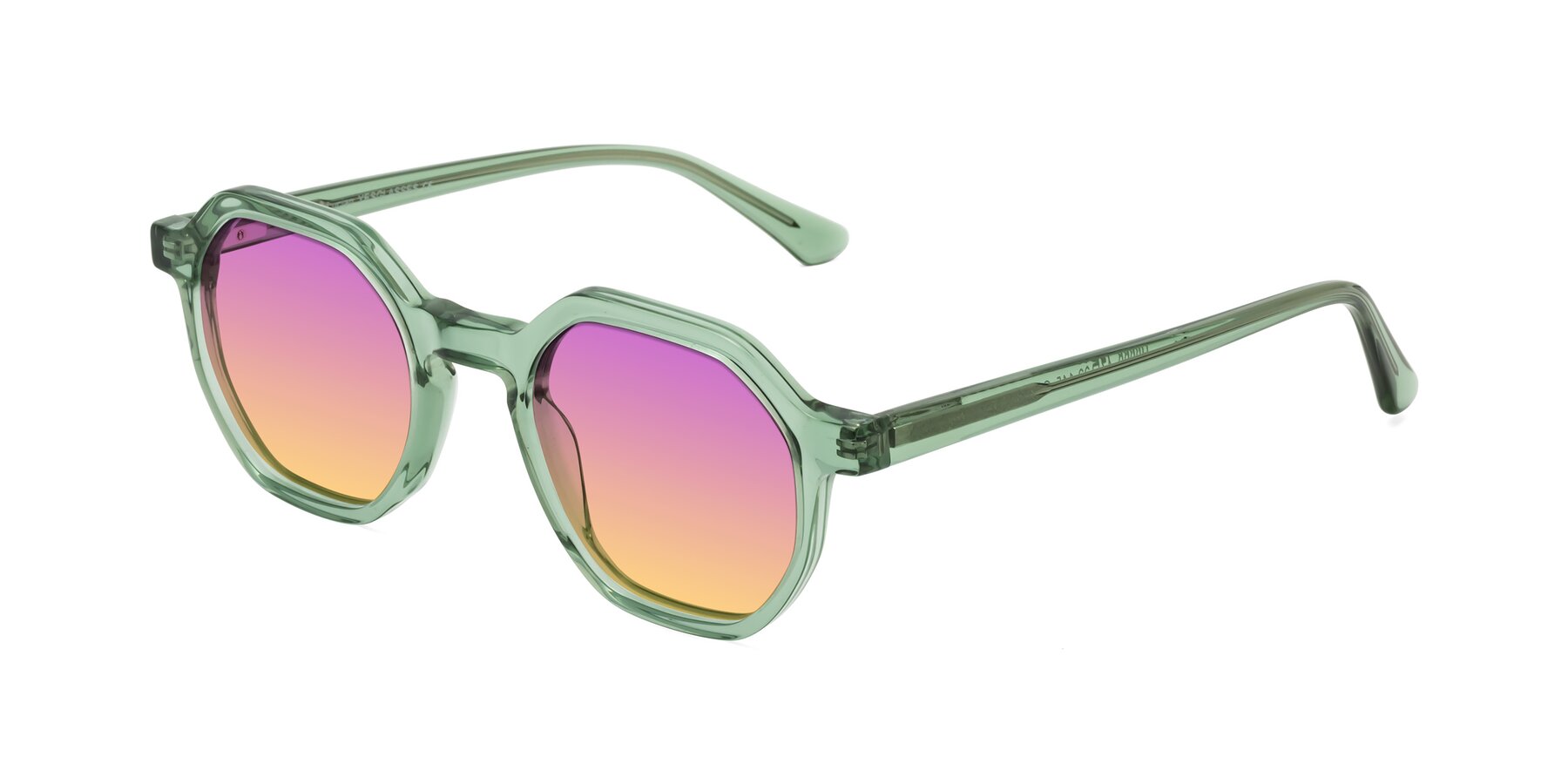 Angle of Lucian in Light Green with Purple / Yellow Gradient Lenses