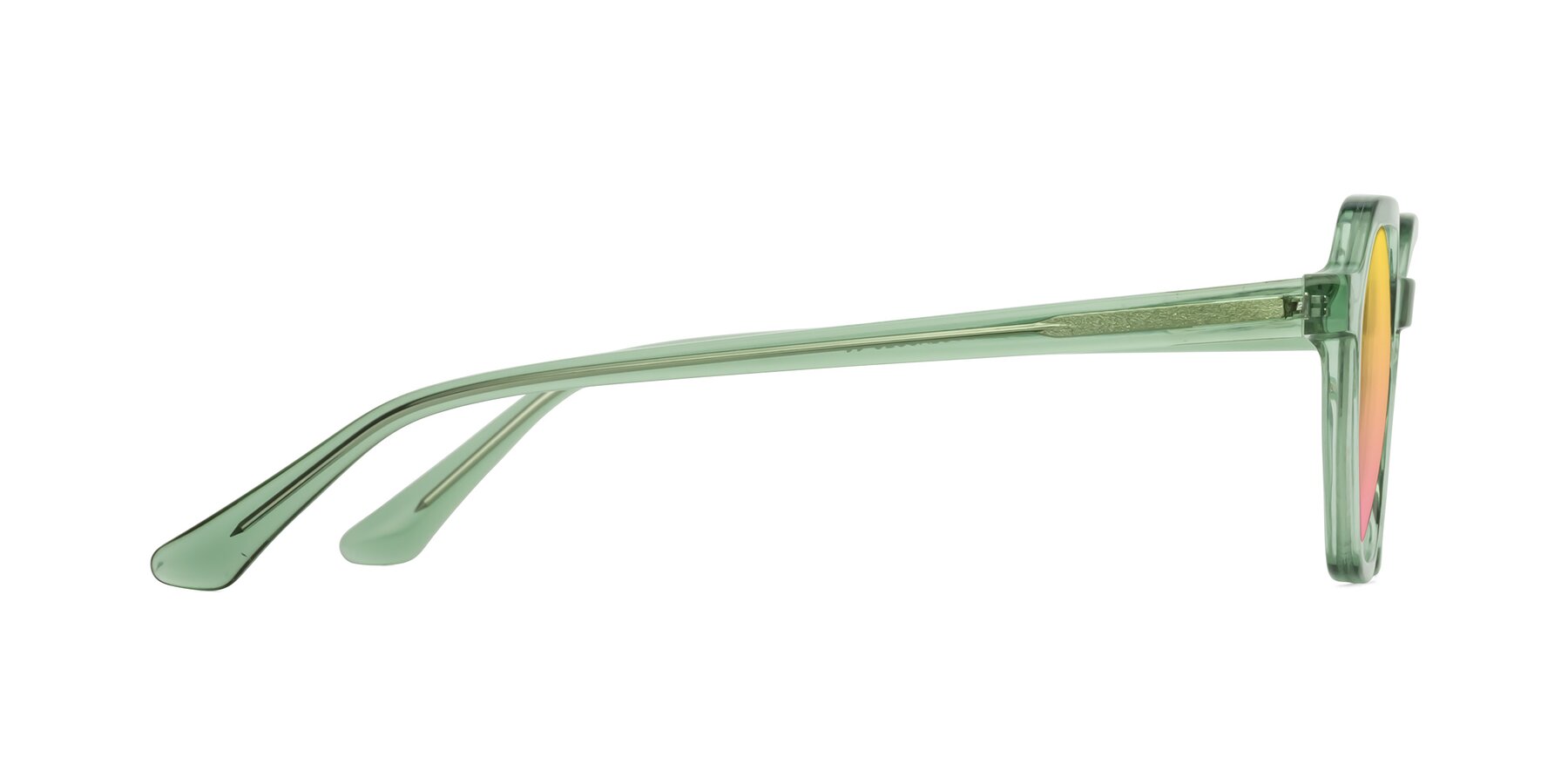 Side of Lucian in Light Green with Yellow / Pink Gradient Lenses