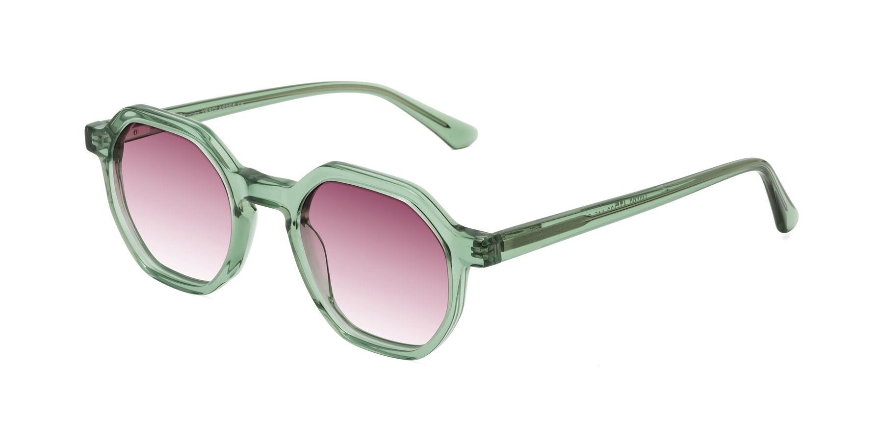 Angle of Lucian in Light Green with Wine Gradient Lenses