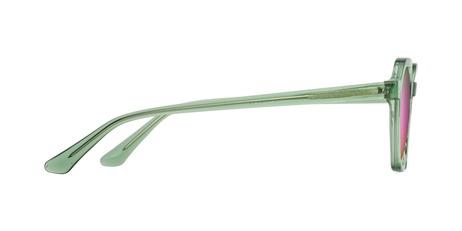 Side of Lucian in Light Green with Pink Mirrored Lenses