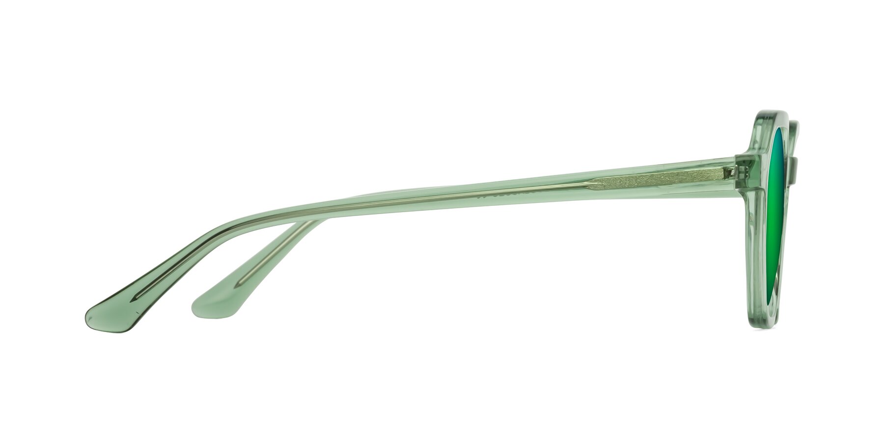 Side of Lucian in Light Green with Green Mirrored Lenses