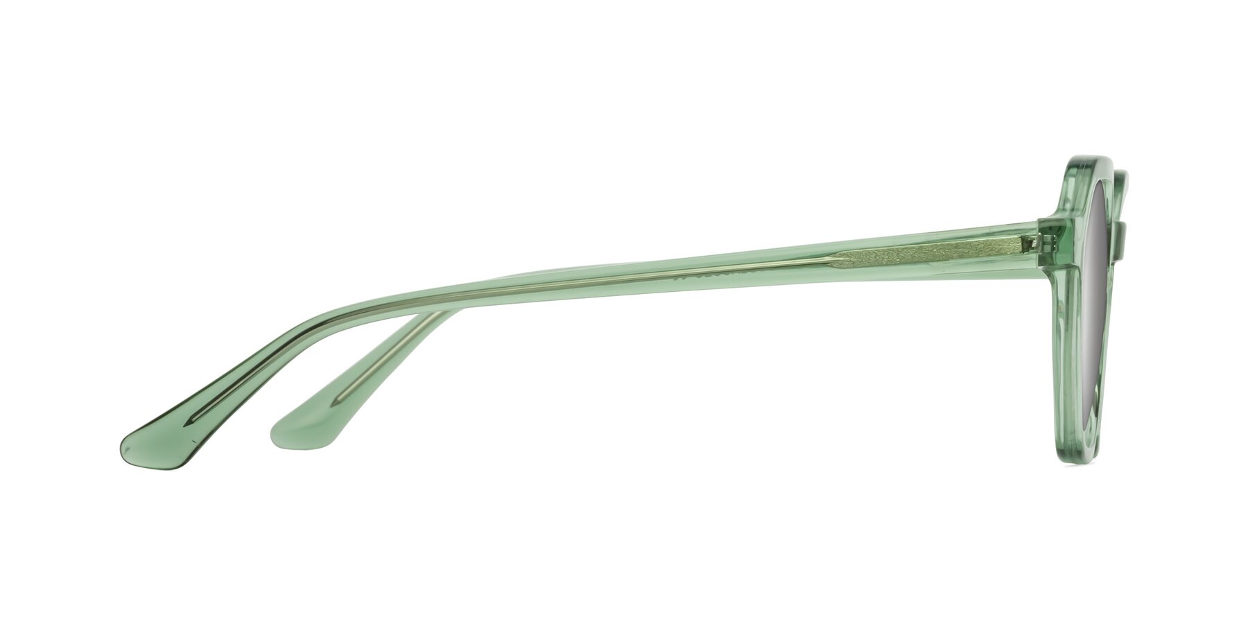 Side of Lucian in Light Green with Silver Mirrored Lenses