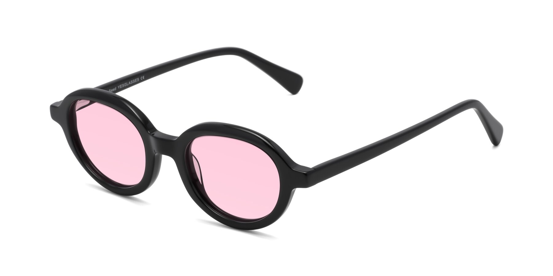 Angle of Seed in Black with Light Pink Tinted Lenses