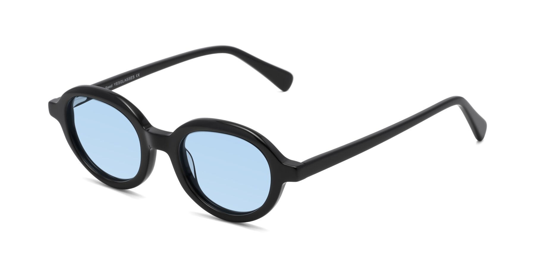Angle of Seed in Black with Light Blue Tinted Lenses