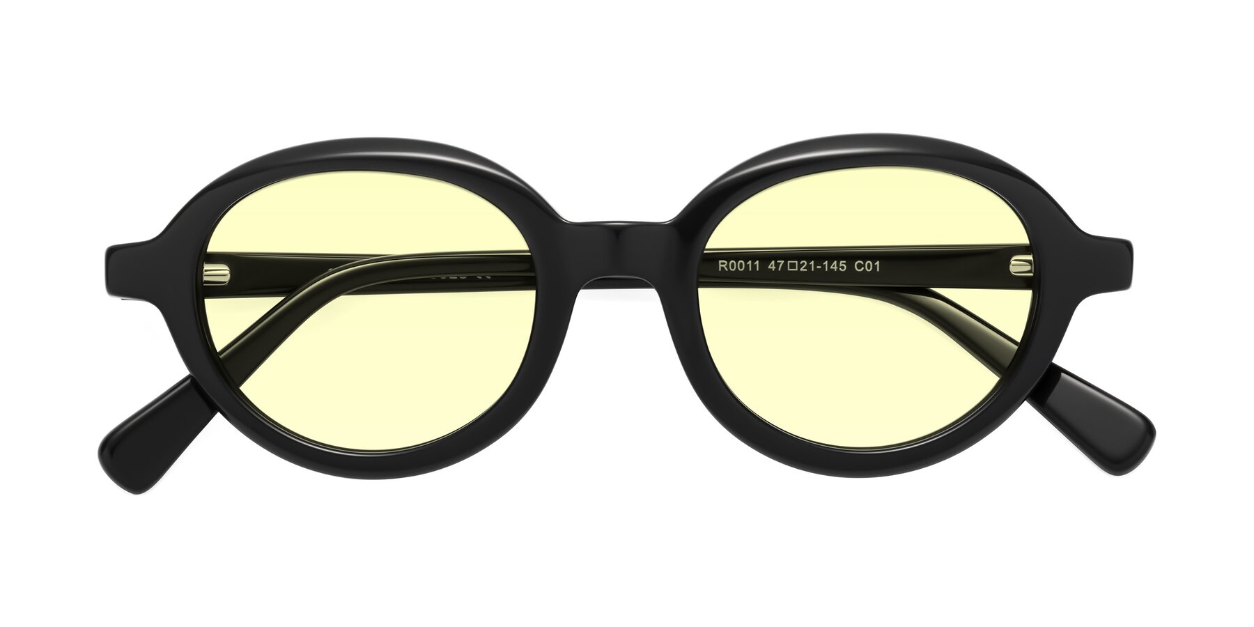 Folded Front of Seed in Black with Light Yellow Tinted Lenses