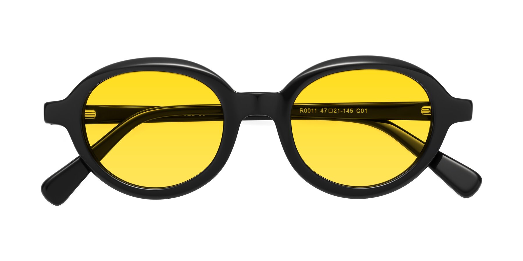 Folded Front of Seed in Black with Yellow Tinted Lenses