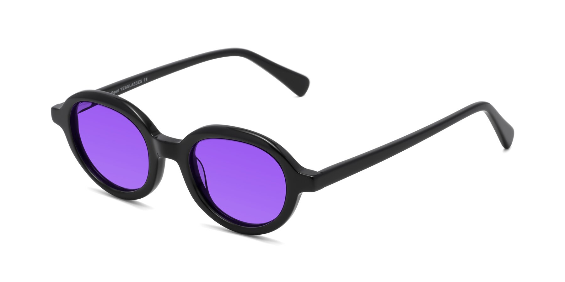 Angle of Seed in Black with Purple Tinted Lenses