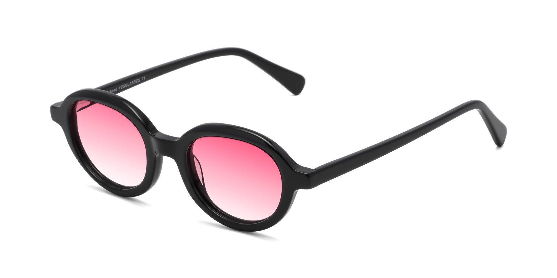 Angle of Seed in Black with Pink Gradient Lenses