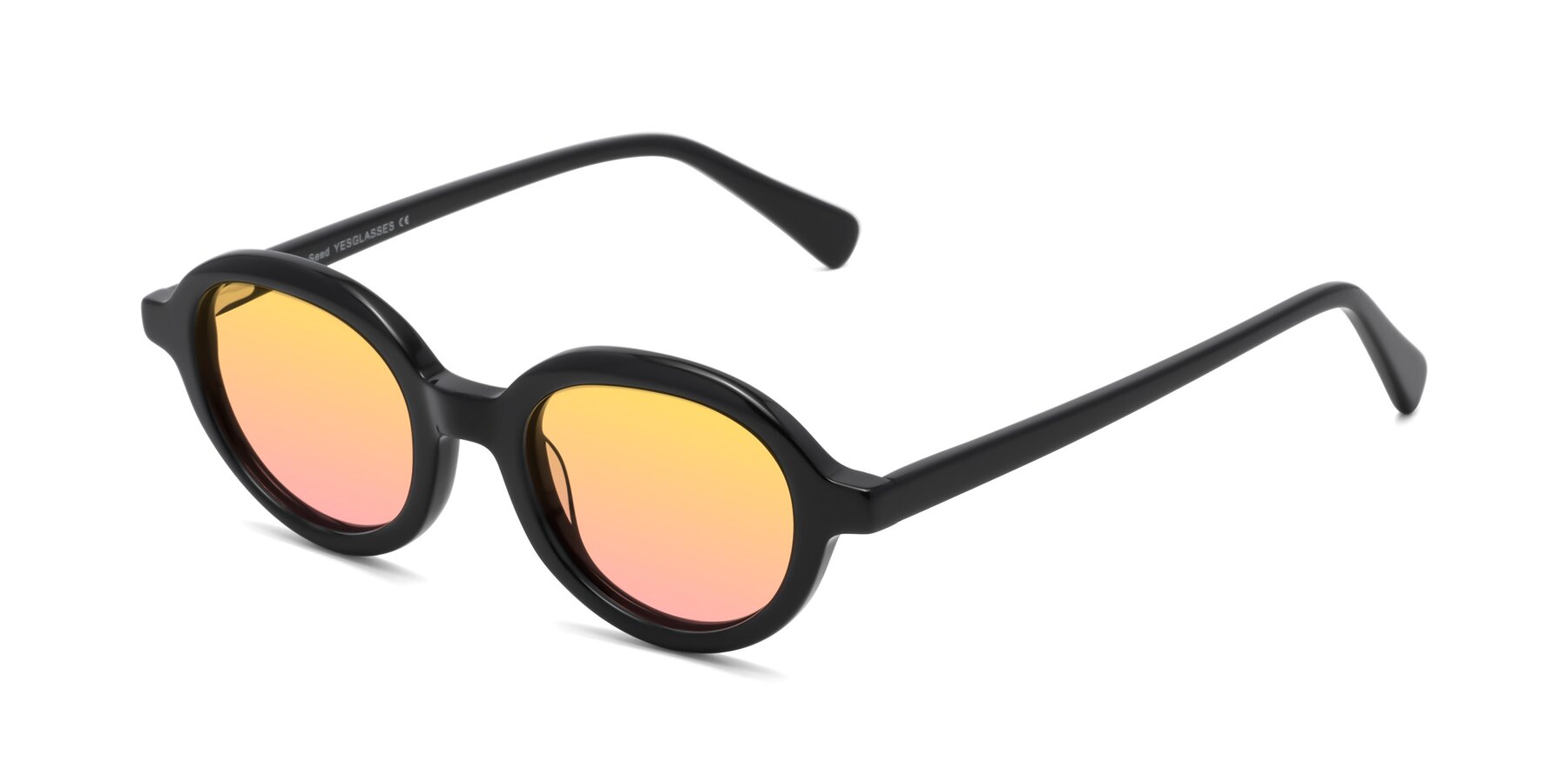 Angle of Seed in Black with Yellow / Pink Gradient Lenses