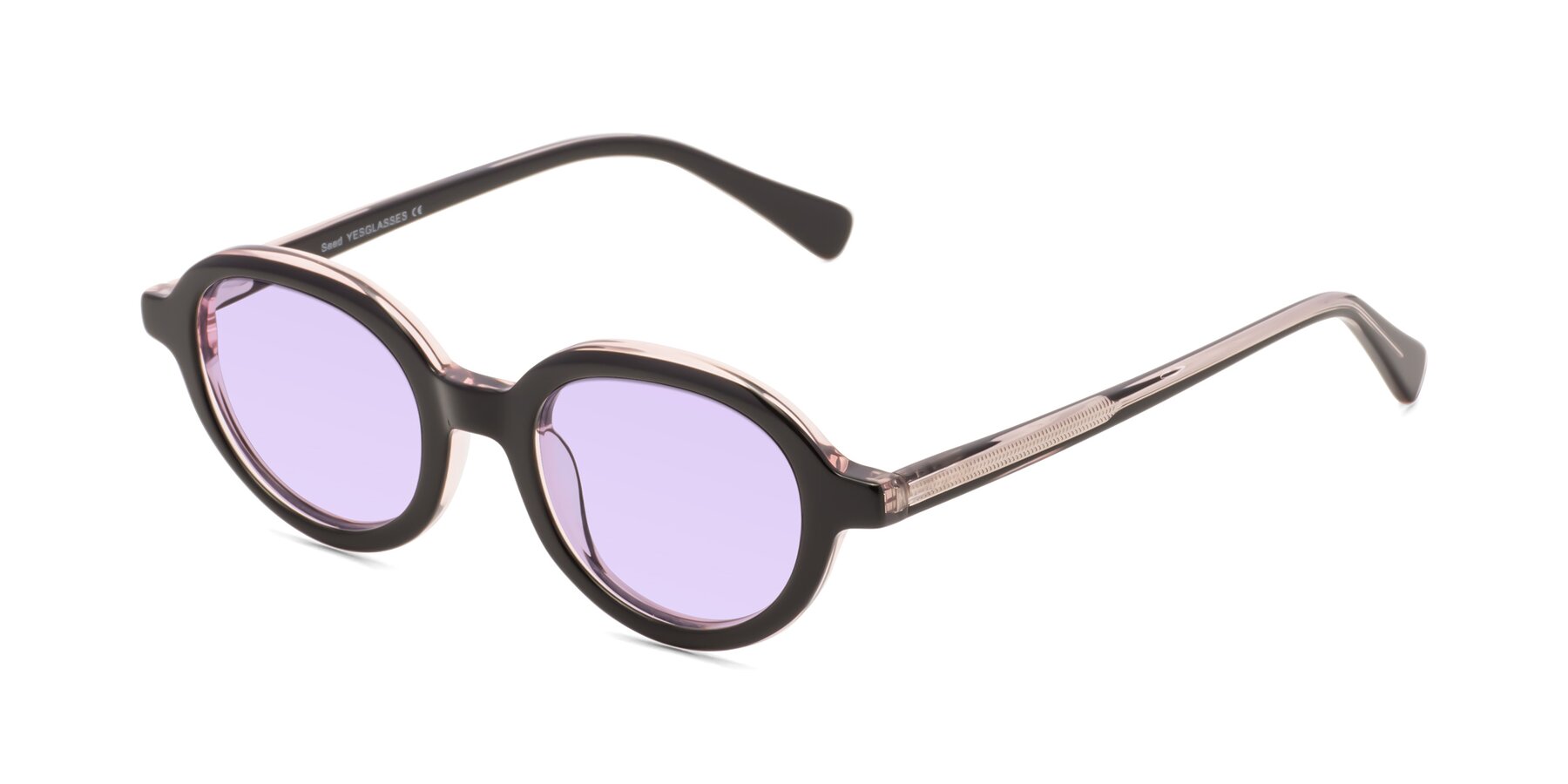 Angle of Seed in Black-Light Pink with Light Purple Tinted Lenses