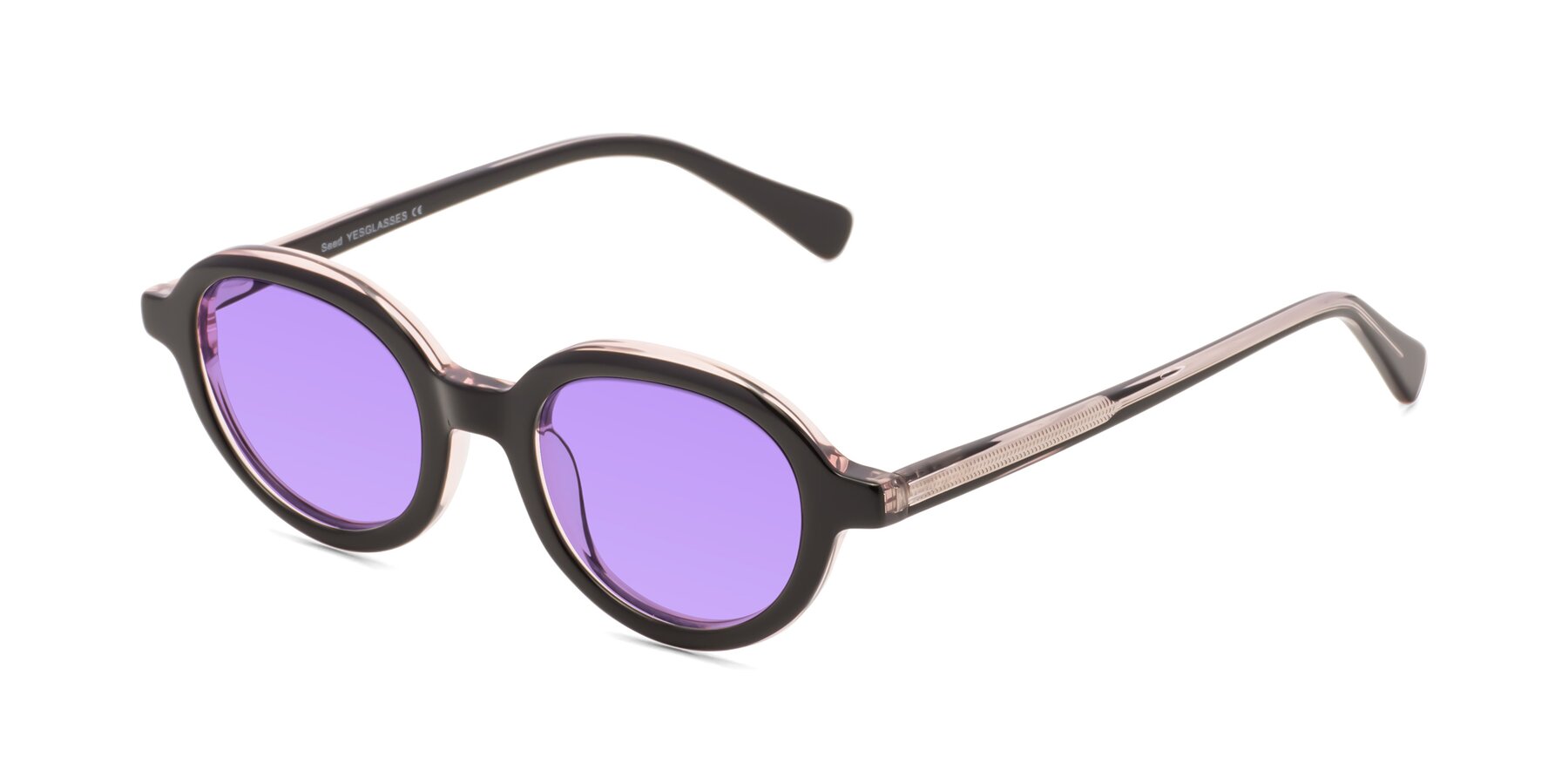 Angle of Seed in Black-Light Pink with Medium Purple Tinted Lenses