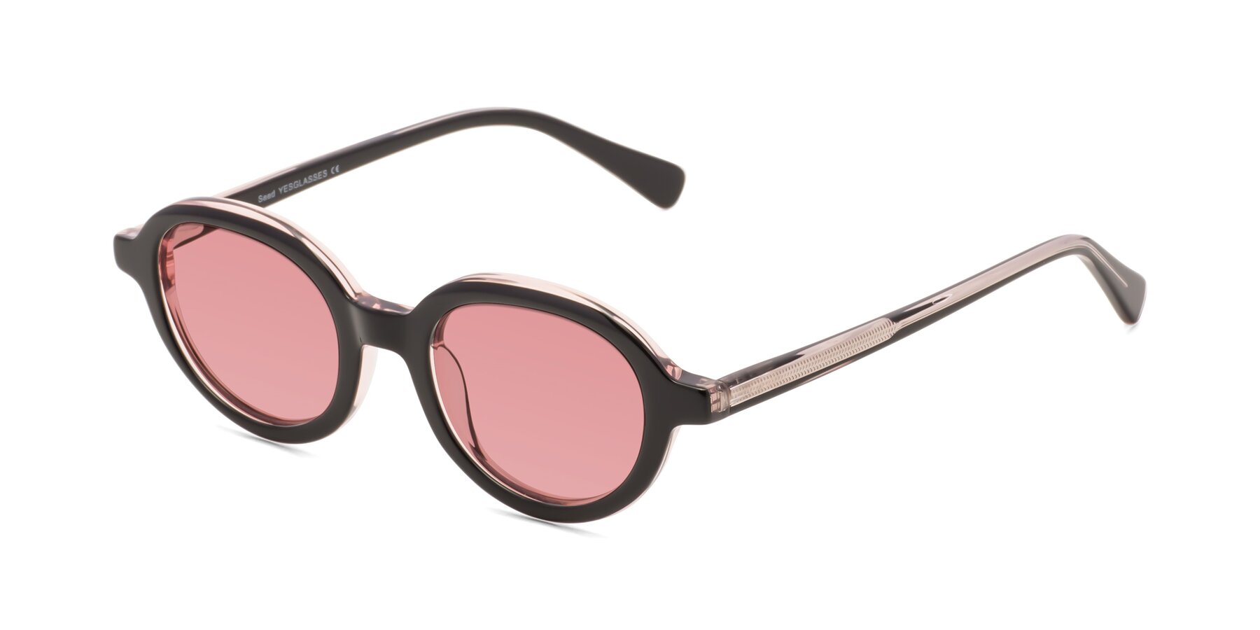 Angle of Seed in Black-Light Pink with Medium Garnet Tinted Lenses