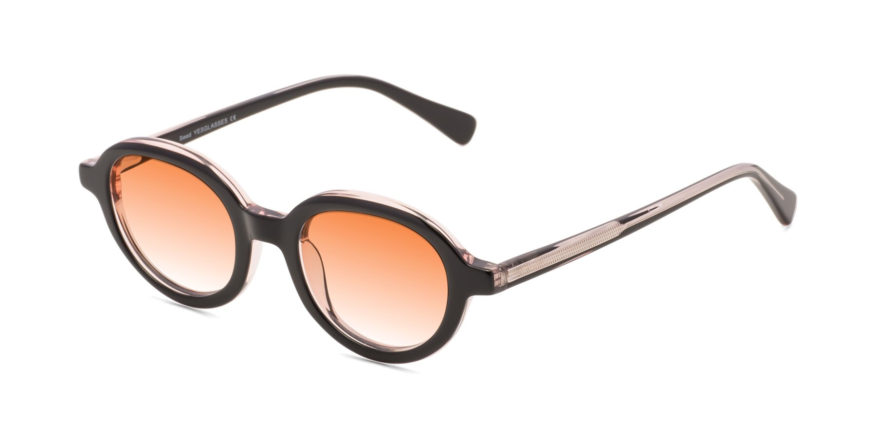 Angle of Seed in Black-Light Pink with Orange Gradient Lenses