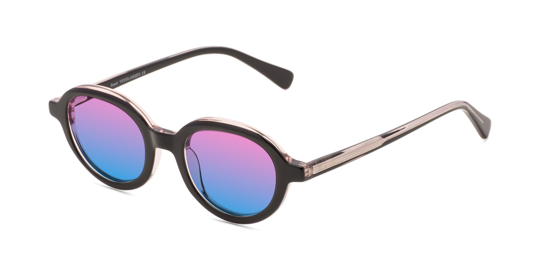 Angle of Seed in Black-Light Pink with Pink / Blue Gradient Lenses