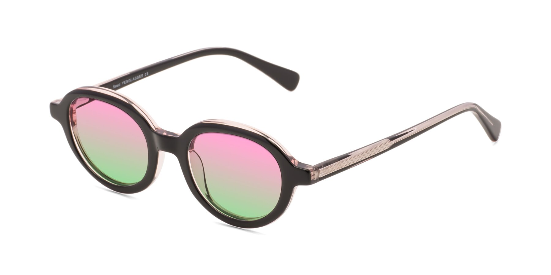 Angle of Seed in Black-Light Pink with Pink / Green Gradient Lenses