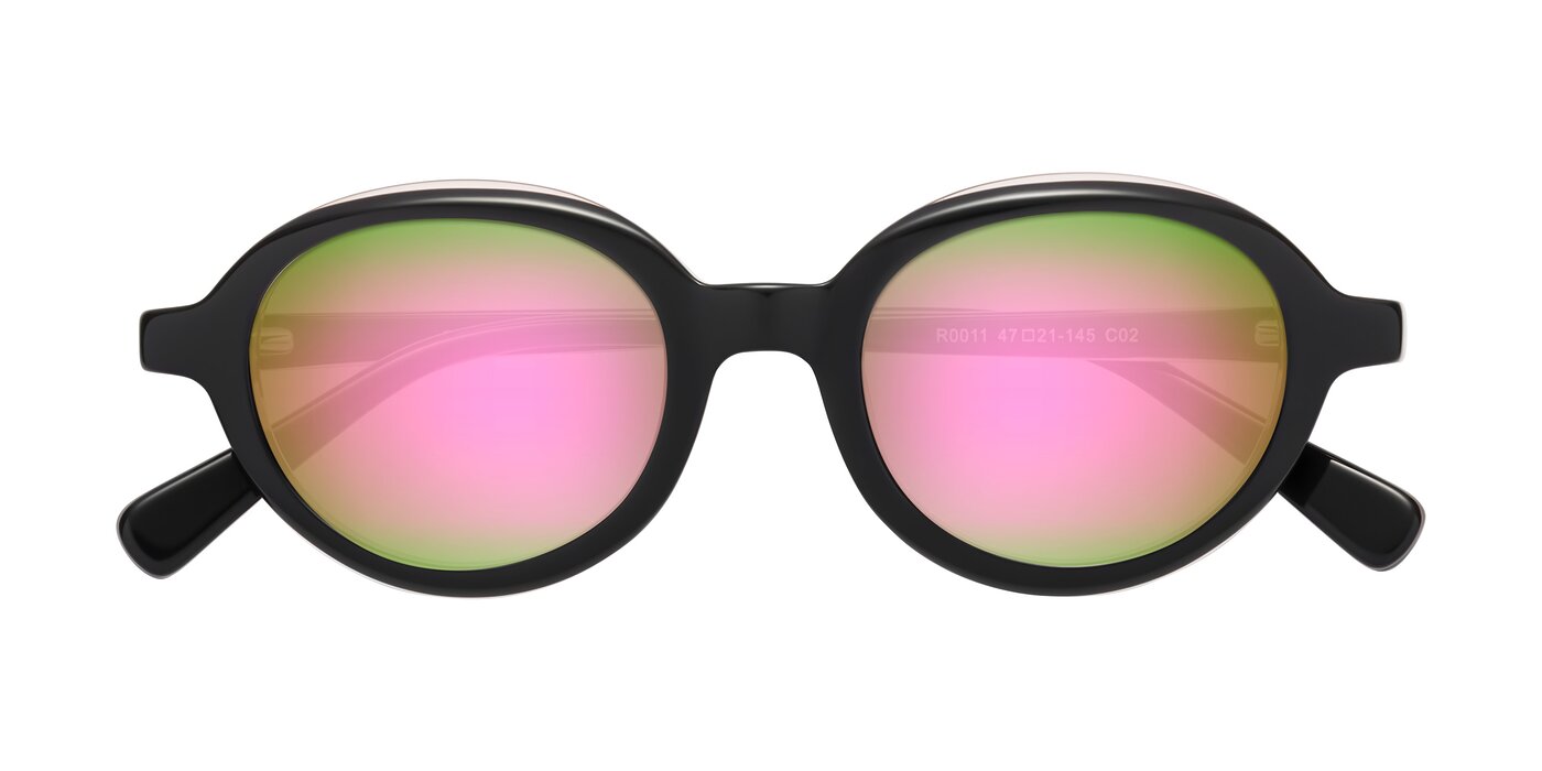 Seed - Black / Light Pink Flash Mirrored Sunglasses