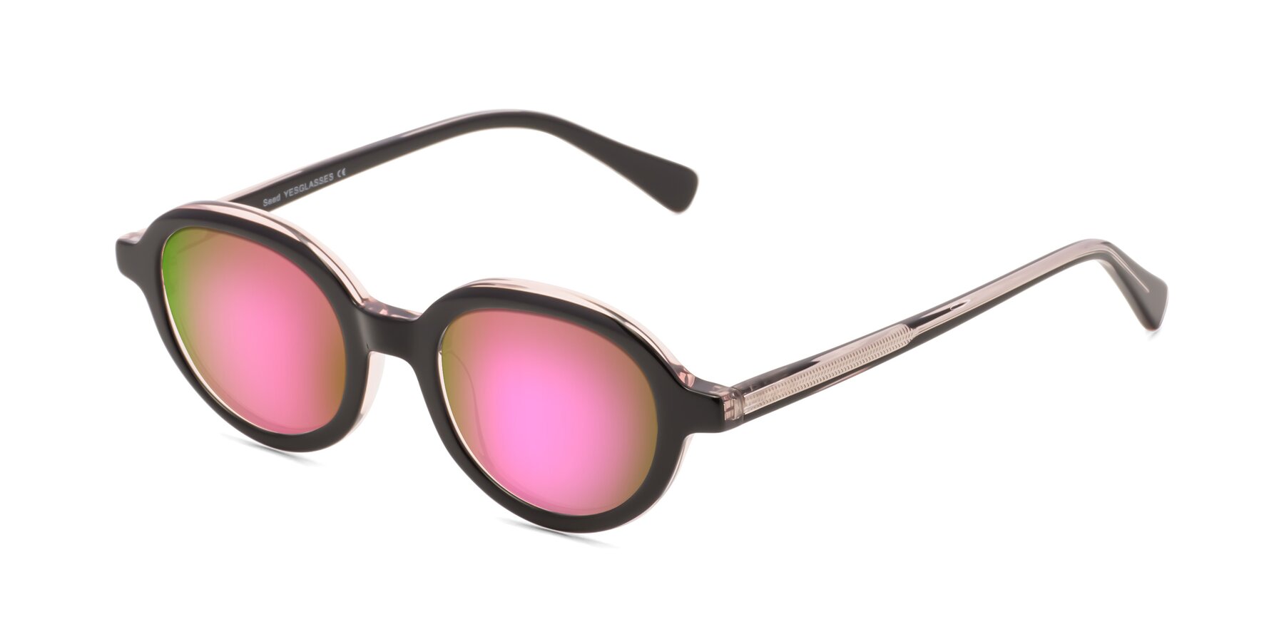 Angle of Seed in Black-Light Pink with Pink Mirrored Lenses