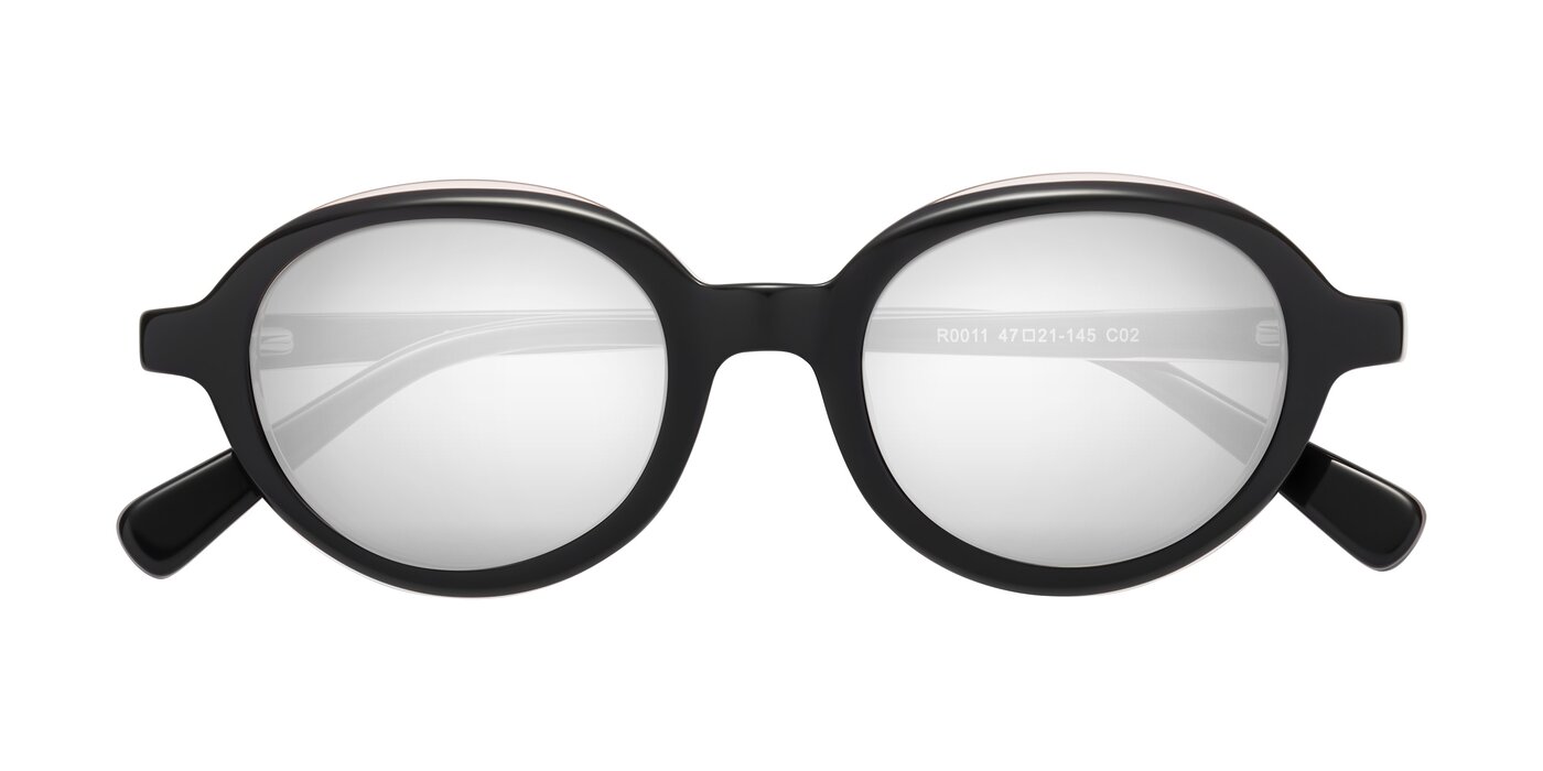 Seed - Black/Light Pink Flash Mirrored Sunglasses