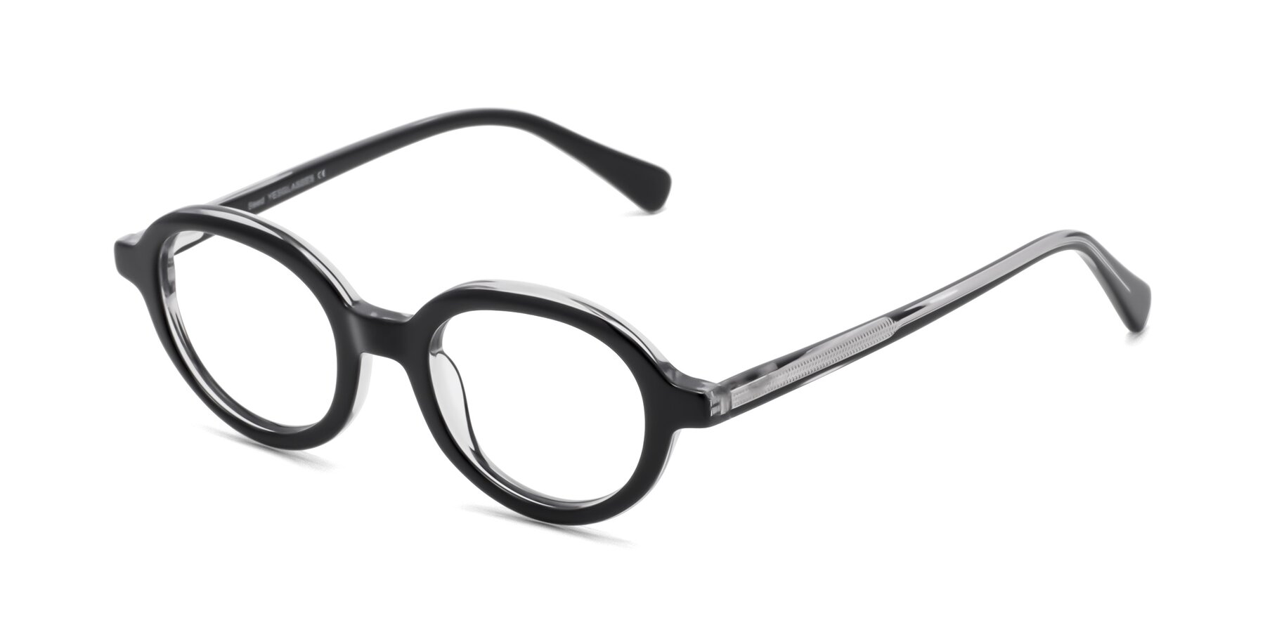 Angle of Seed in Black-Clear with Clear Reading Eyeglass Lenses
