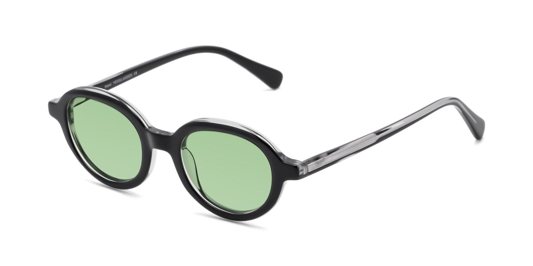 Angle of Seed in Black-Clear with Medium Green Tinted Lenses