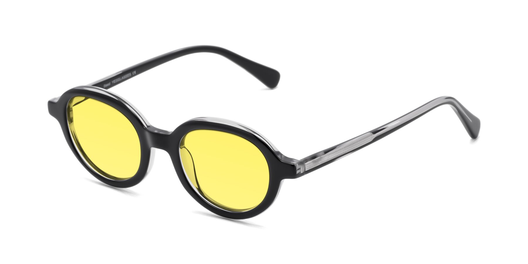 Angle of Seed in Black-Clear with Medium Yellow Tinted Lenses