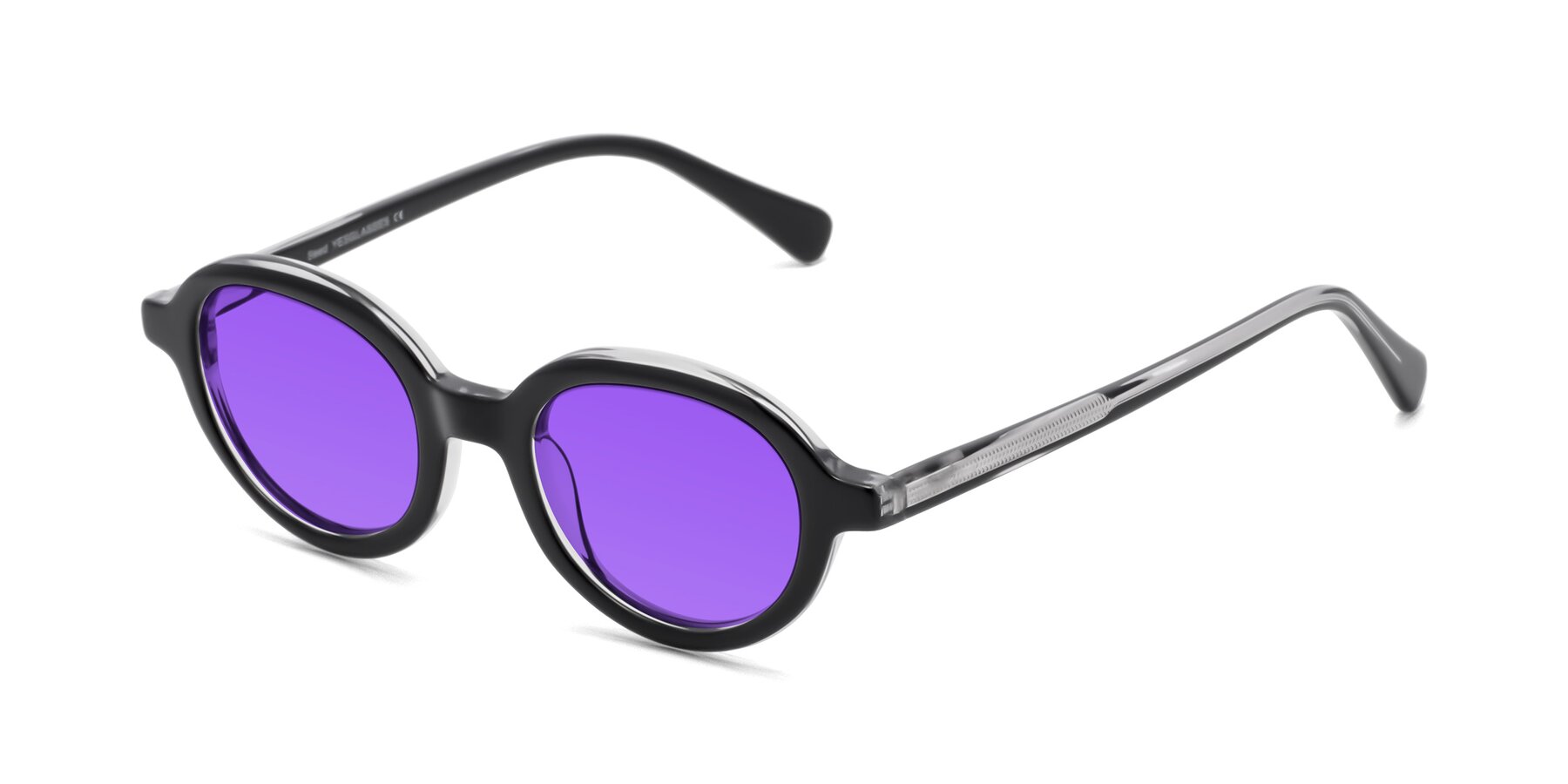 Angle of Seed in Black-Clear with Purple Tinted Lenses