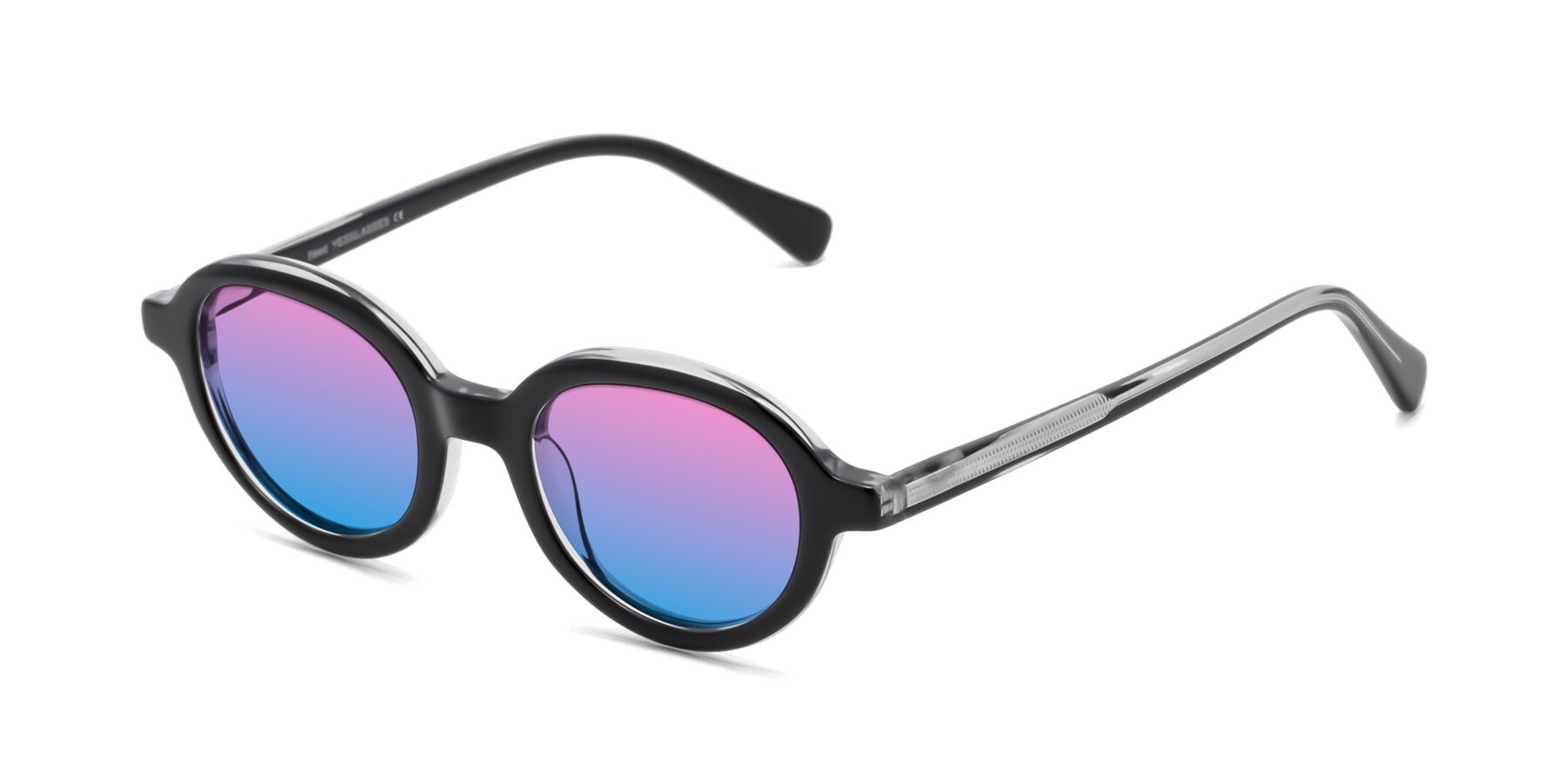 Angle of Seed in Black-Clear with Pink / Blue Gradient Lenses