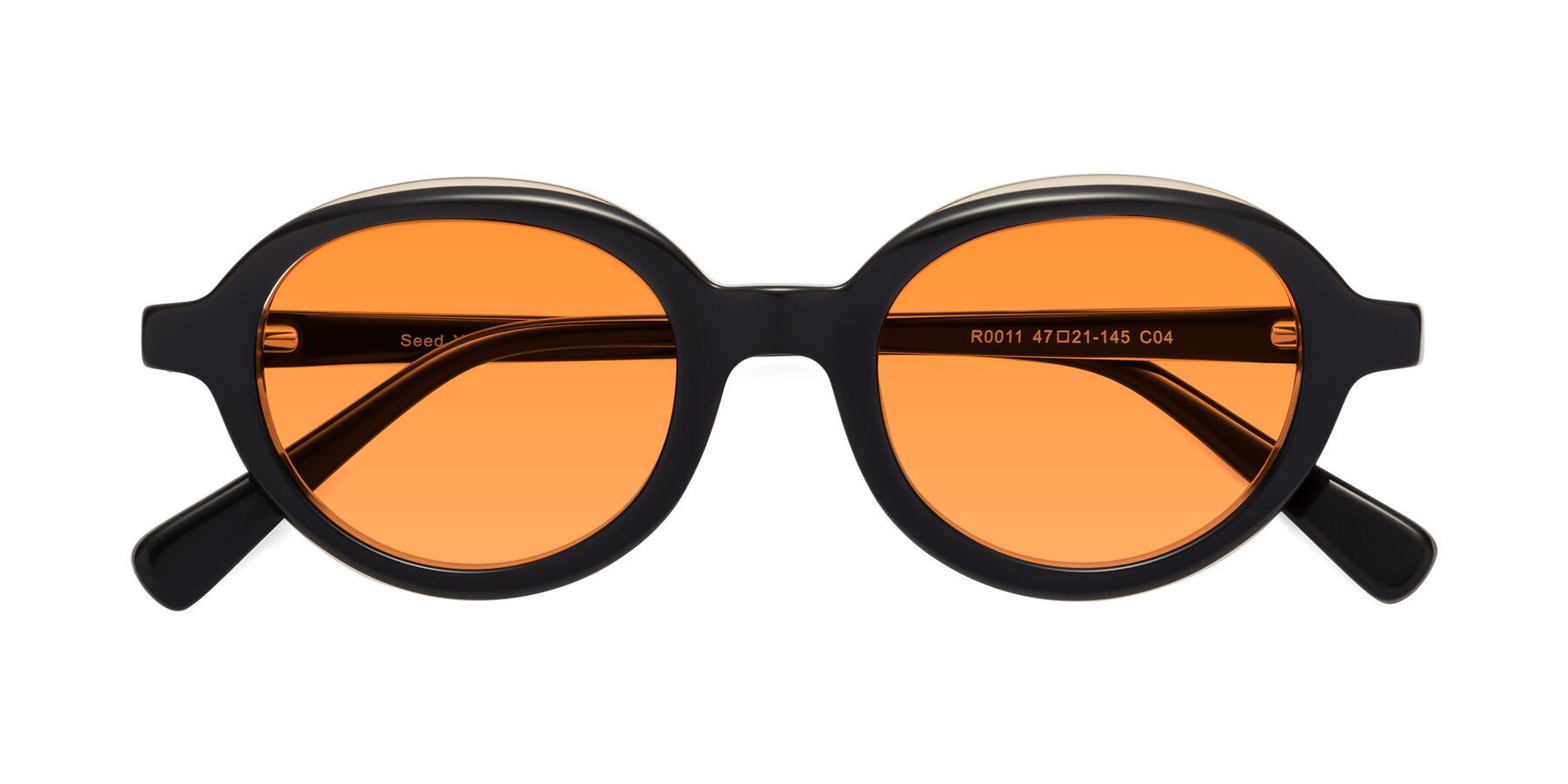 Folded Front of Seed in Black-Light Brown with Orange Tinted Lenses