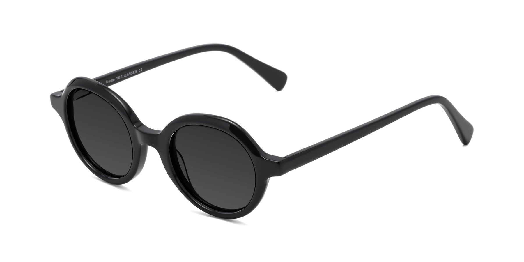 Angle of Nemo in Black with Gray Tinted Lenses