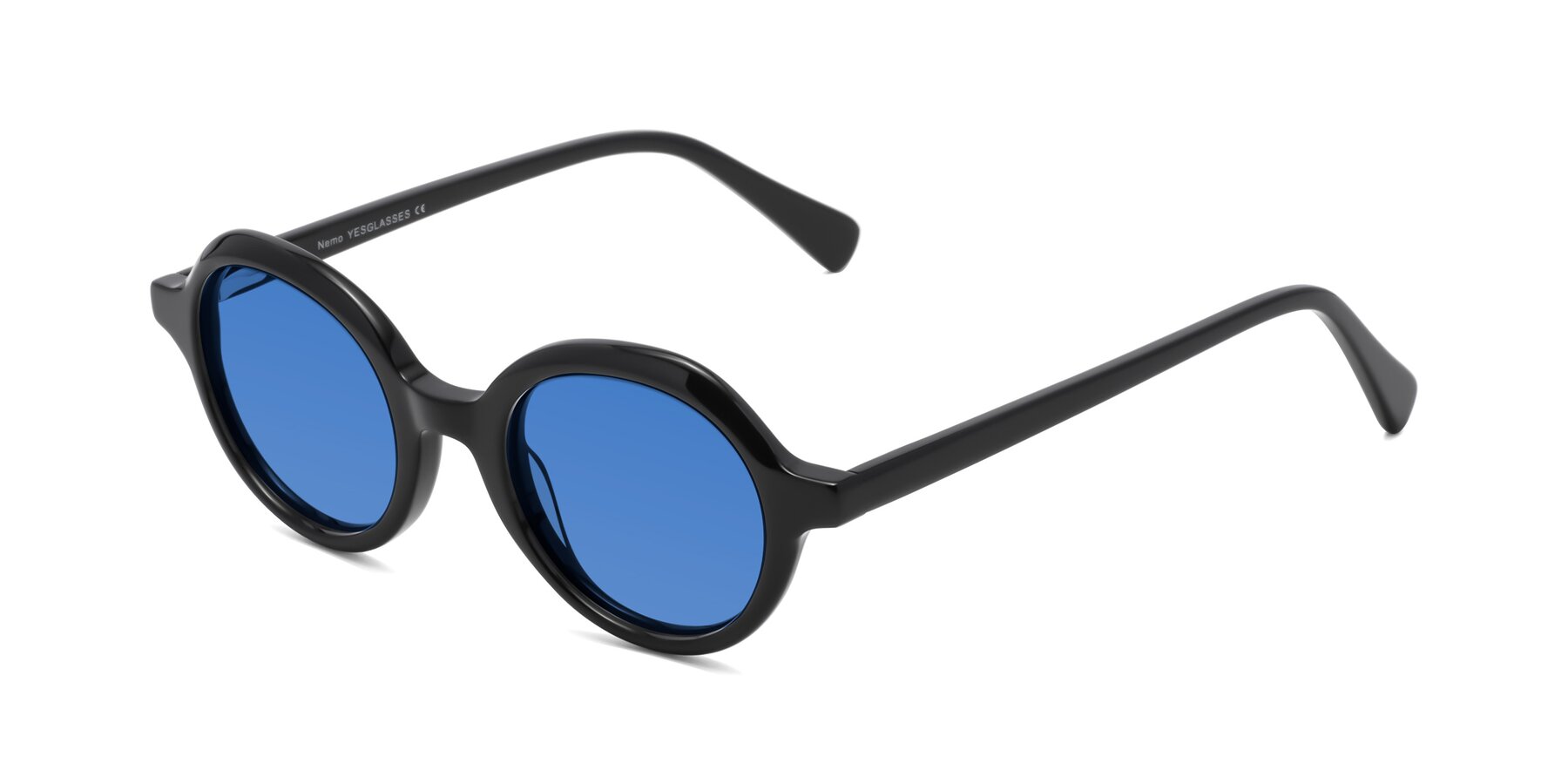 Angle of Nemo in Black with Blue Tinted Lenses