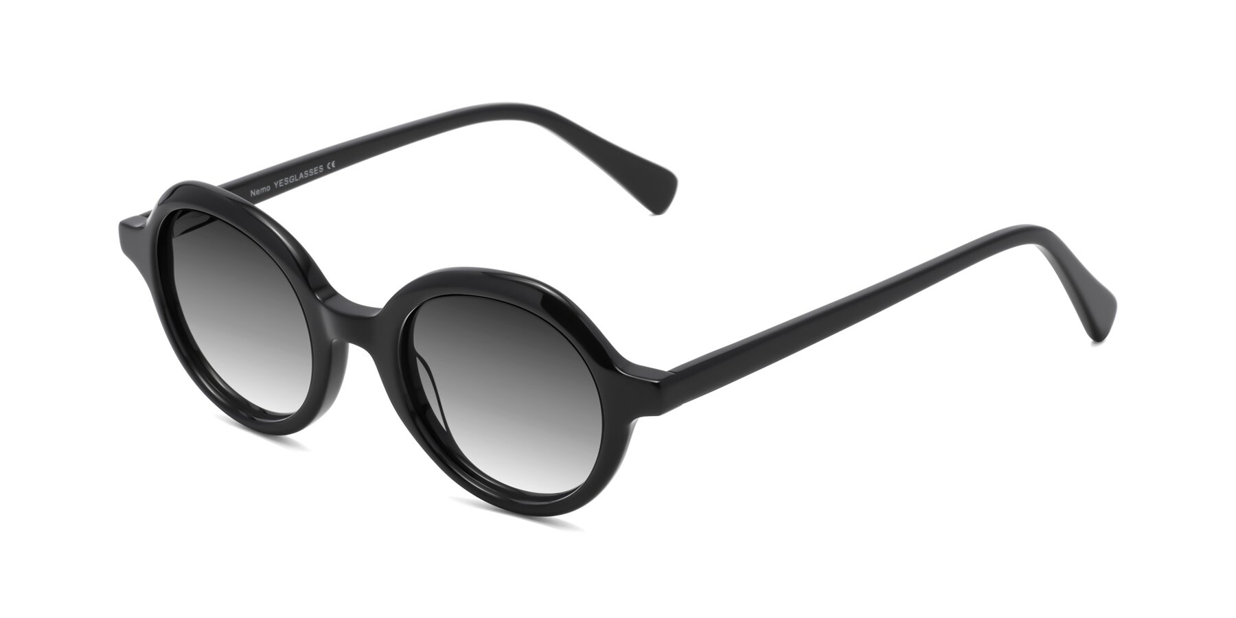 Angle of Nemo in Black with Gray Gradient Lenses