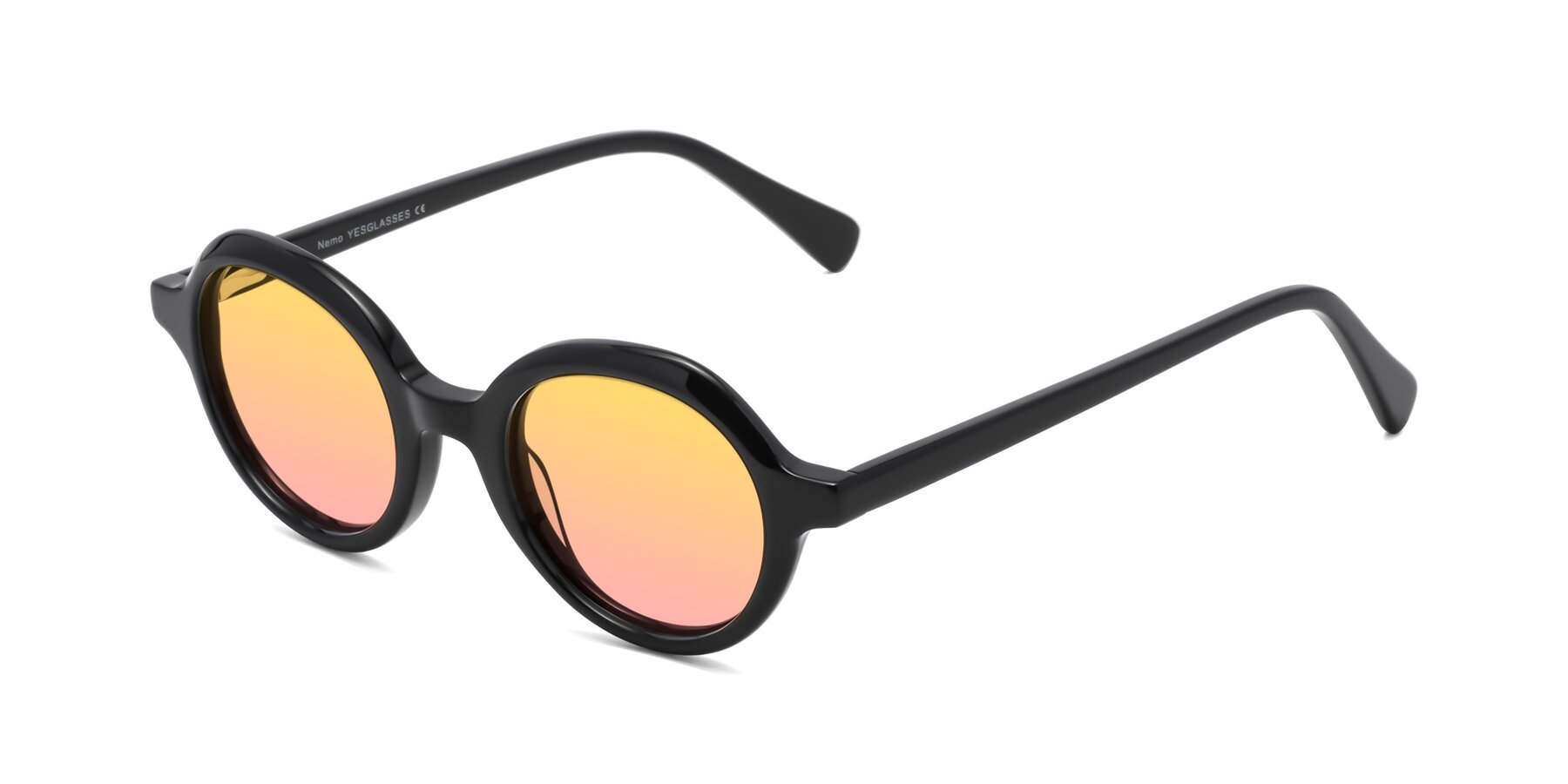 Angle of Nemo in Black with Yellow / Pink Gradient Lenses