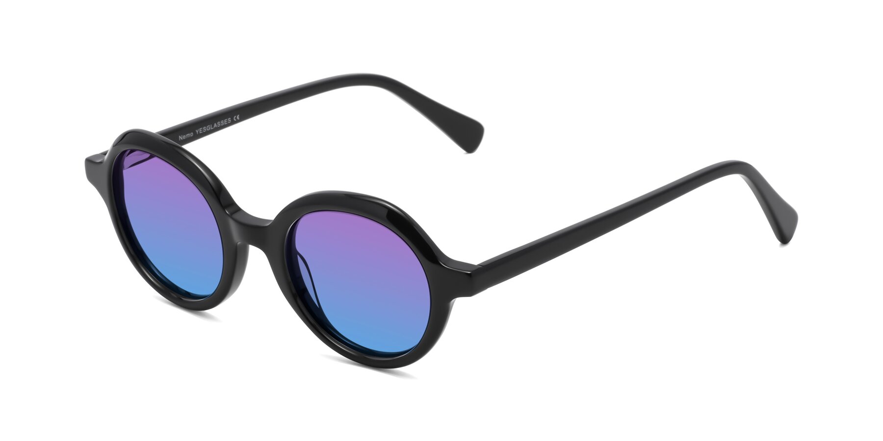 Angle of Nemo in Black with Purple / Blue Gradient Lenses