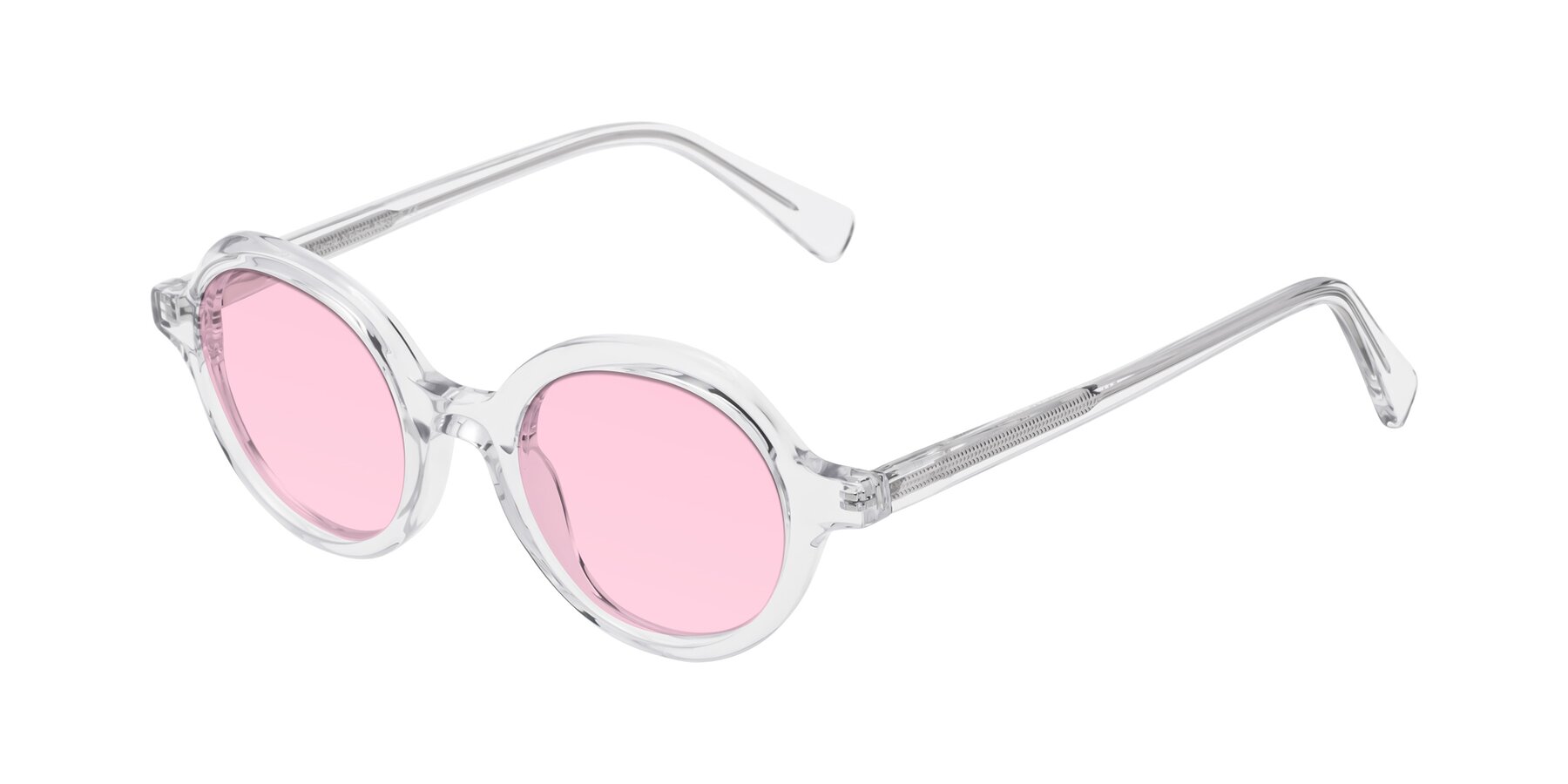 Angle of Nemo in Clear with Light Pink Tinted Lenses