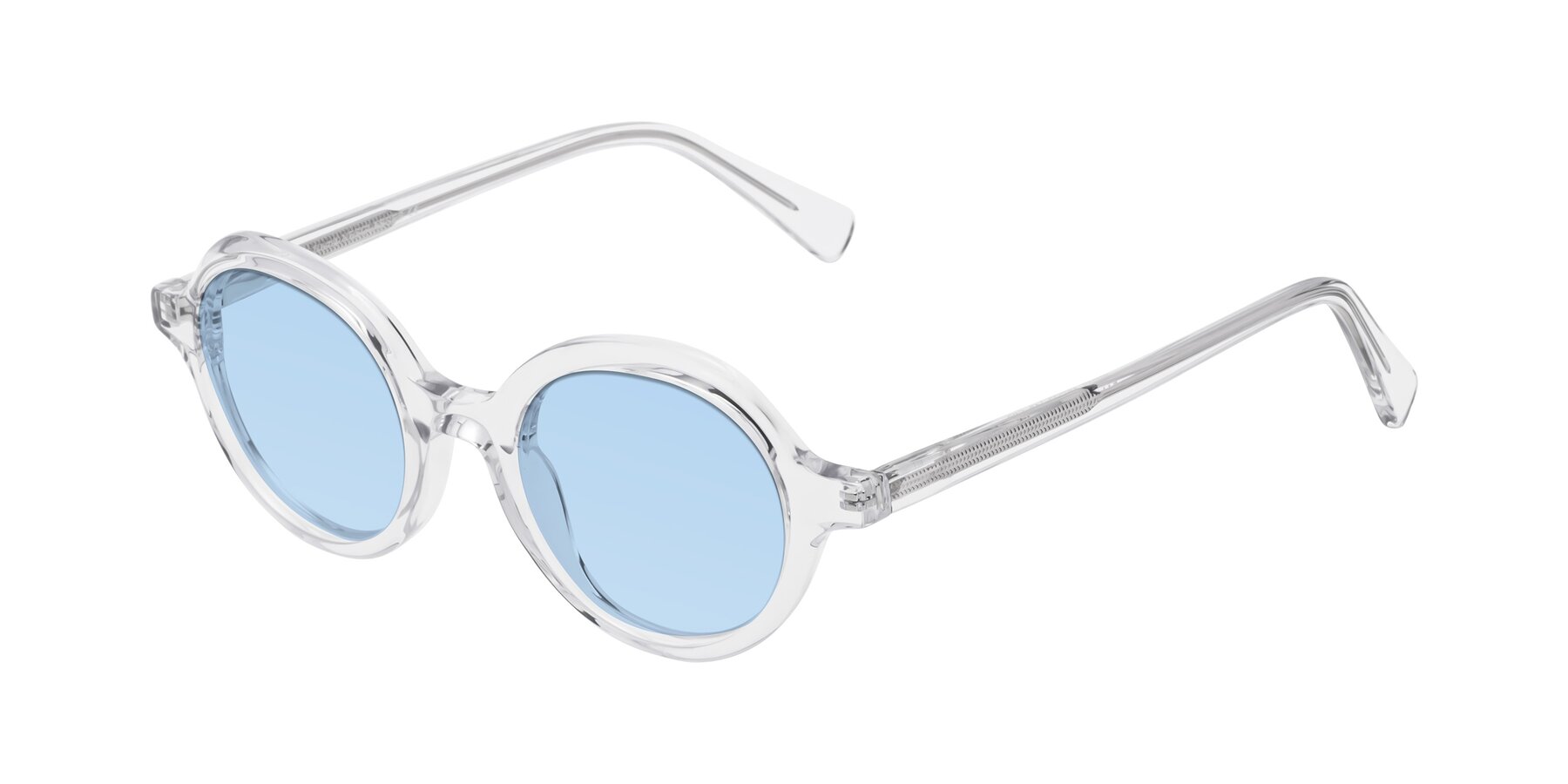 Angle of Nemo in Clear with Light Blue Tinted Lenses