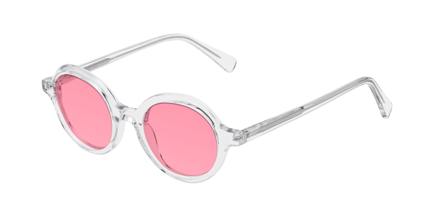 Angle of Nemo in Clear with Pink Tinted Lenses