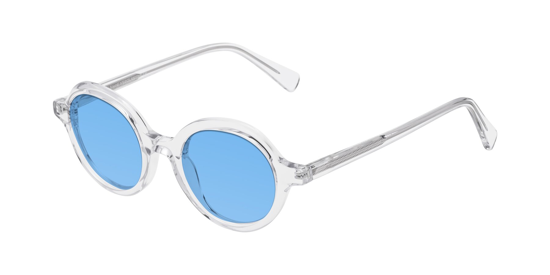 Angle of Nemo in Clear with Medium Blue Tinted Lenses