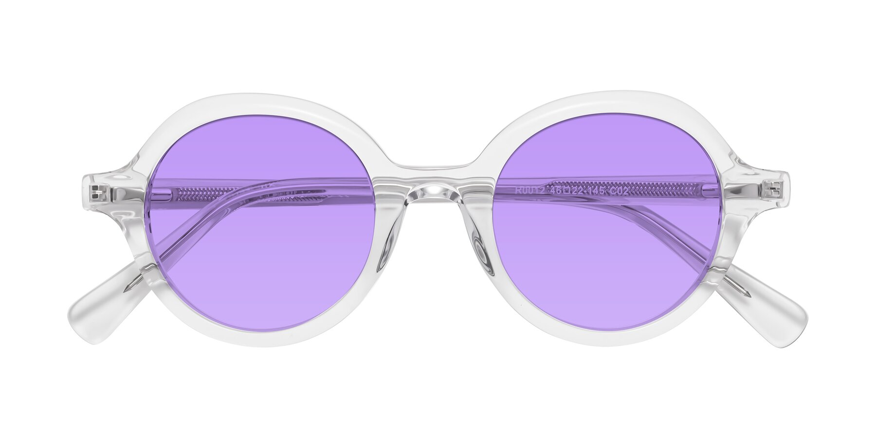 Folded Front of Nemo in Clear with Medium Purple Tinted Lenses